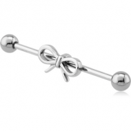 SURGICAL STEEL BOW INDUSTRIAL BARBELL PIERCING